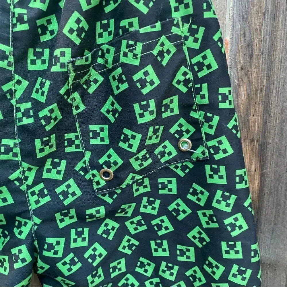 Boys Minecraft swimming shorts size 7-8 years